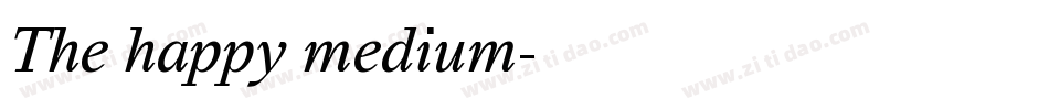 The happy medium字体转换